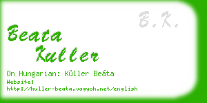 beata kuller business card